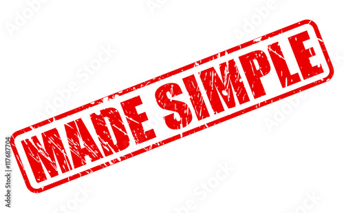 MADE SIMPLE red stamp text