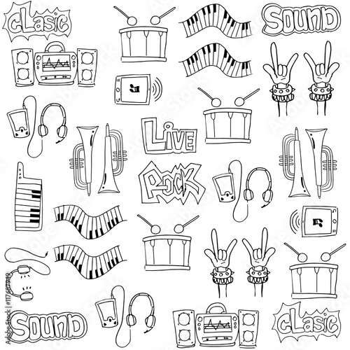 Collection music in doodle