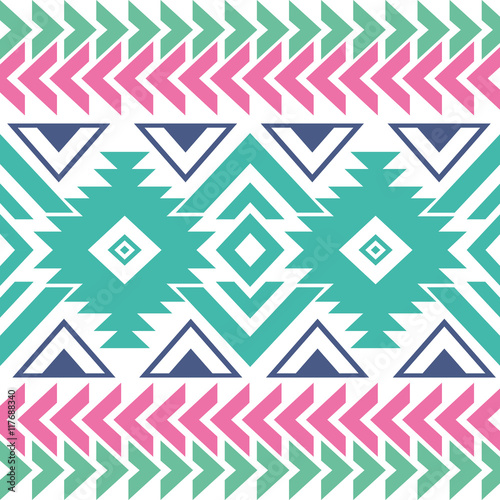tribal background wallpaper ornament colored icon. Flat illustration. Vector graphic
