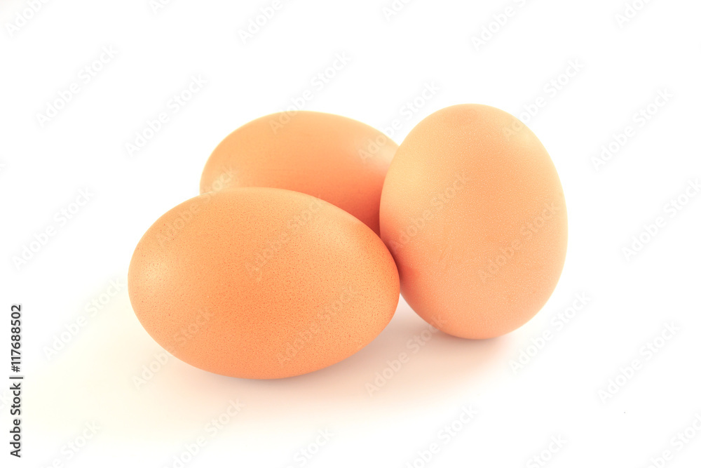 eggs isolated on a white background, Closed up