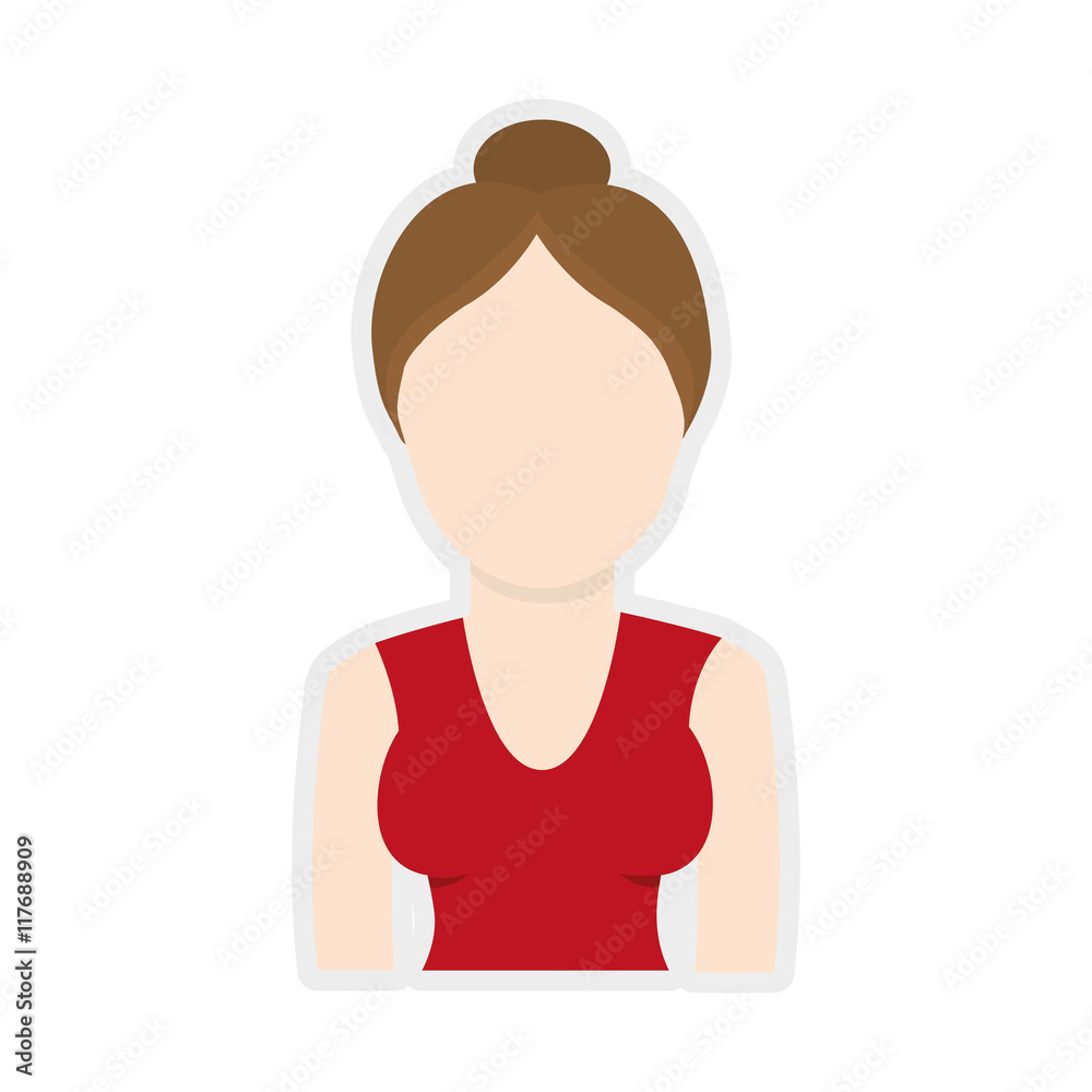 woman girl female avatar person icon. Isolated and flat illustration. Vector graphic woman girl female avatar person icon. Isolated and flat illustration. Vector graphic