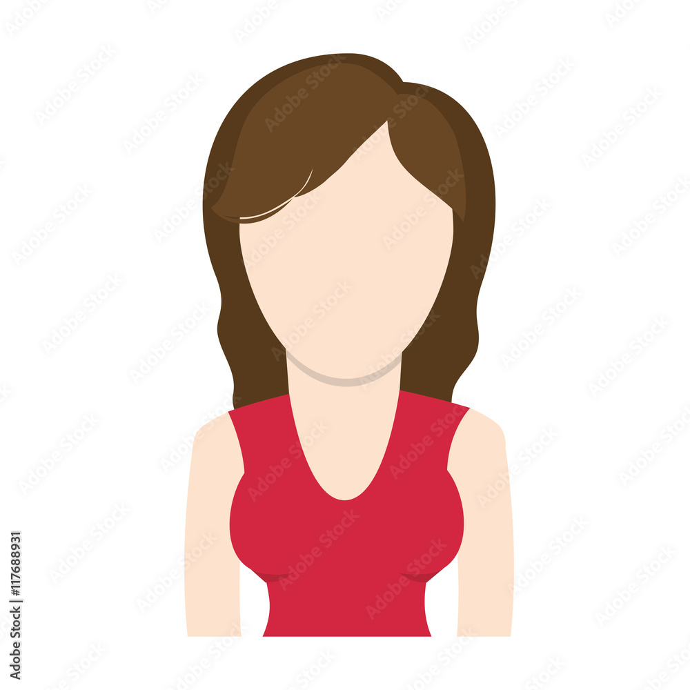woman girl female avatar person icon. Isolated and flat illustration. Vector graphic woman girl female avatar person icon. Isolated and flat illustration. Vector graphic