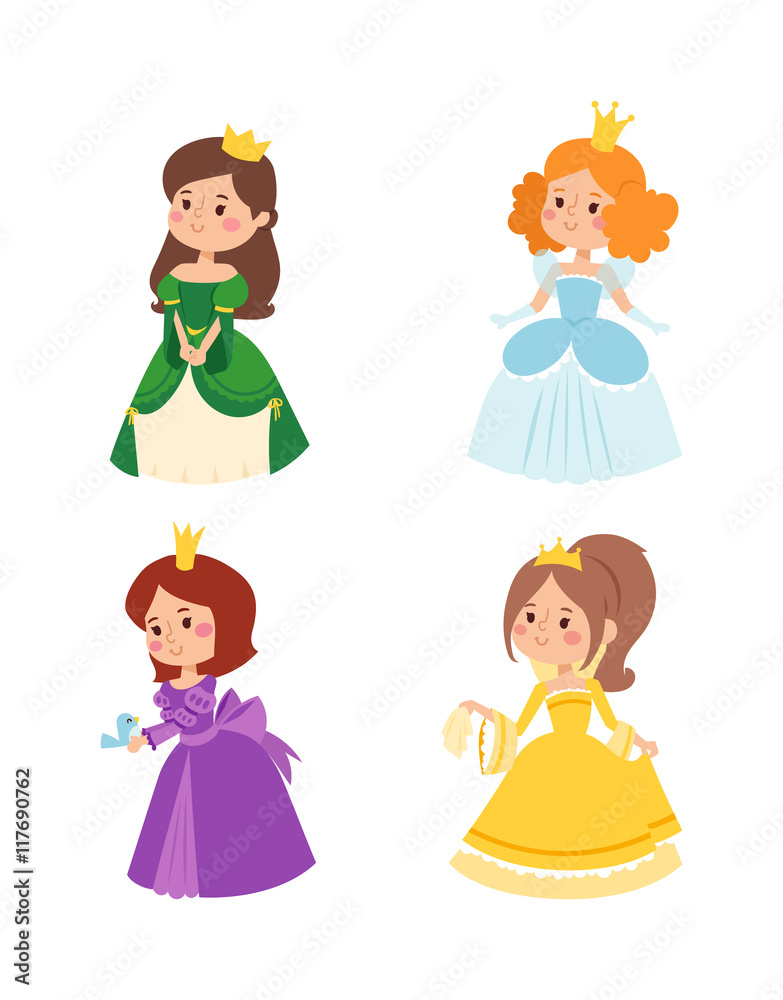 Princess vector set. Princess vector set.