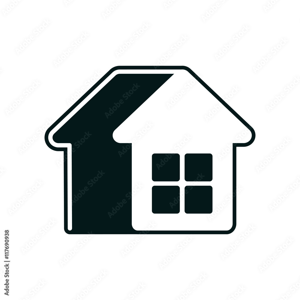 home house silhouette real estate icon. Isolated and flat illustration. Vector graphic home house silhouette real estate icon. Isolated and flat illustration. Vector graphic
