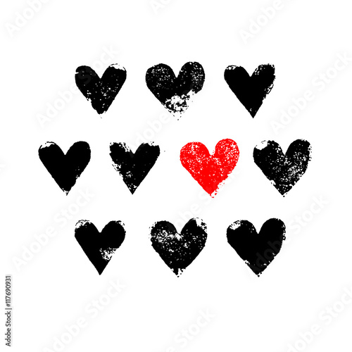 Black white and red grunge ...