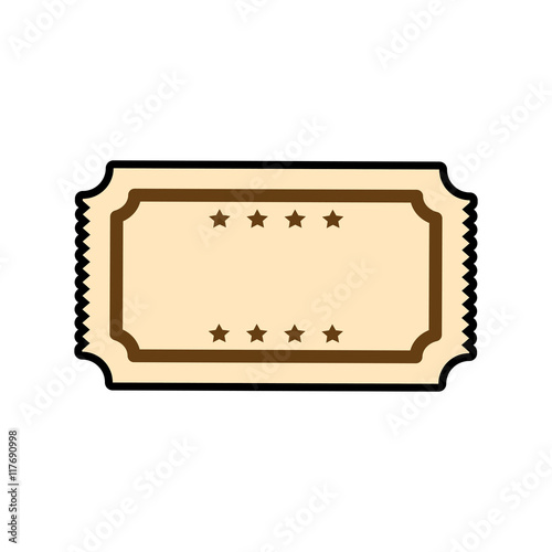 ticket coupon retro vintage icon. Isolated and flat illustration. Vector graphic