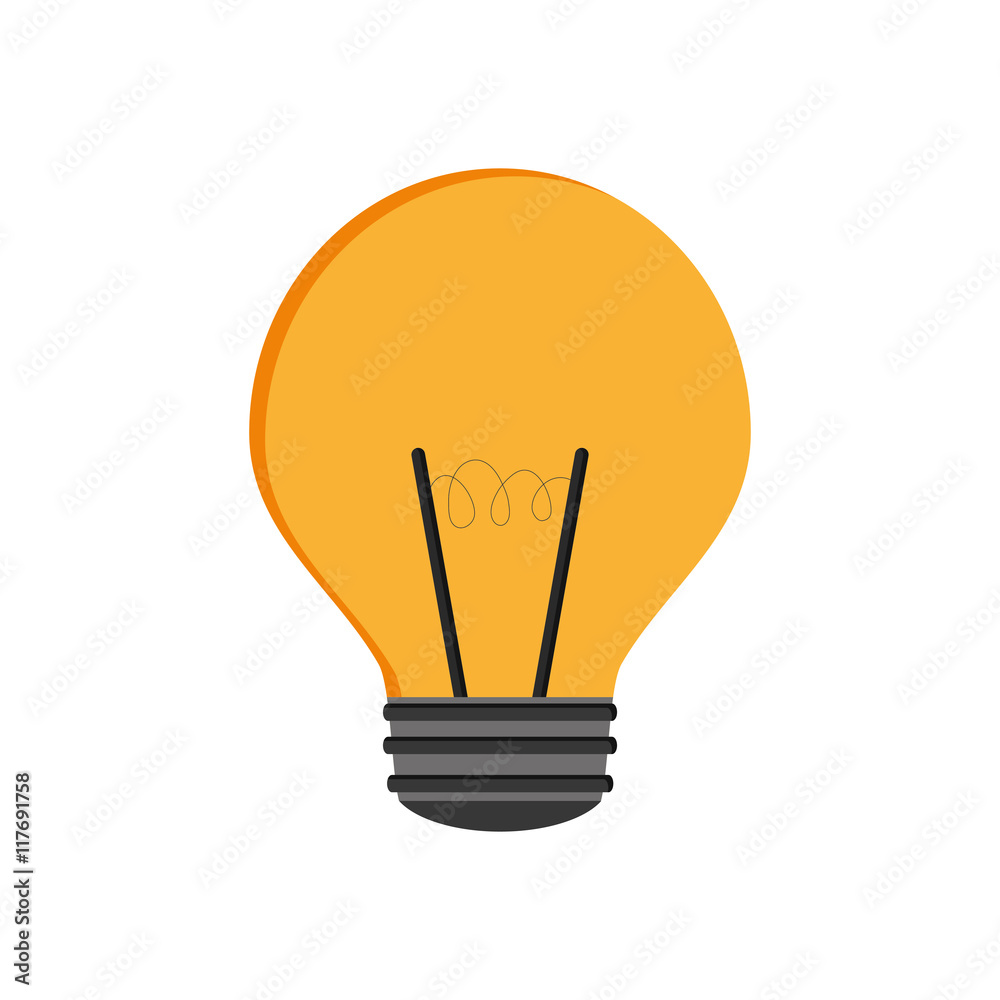 light bulb yellow energy power icon. Isolated and flat illustration. Vector graphic light bulb yellow energy power icon. Isolated and flat illustration. Vector graphic