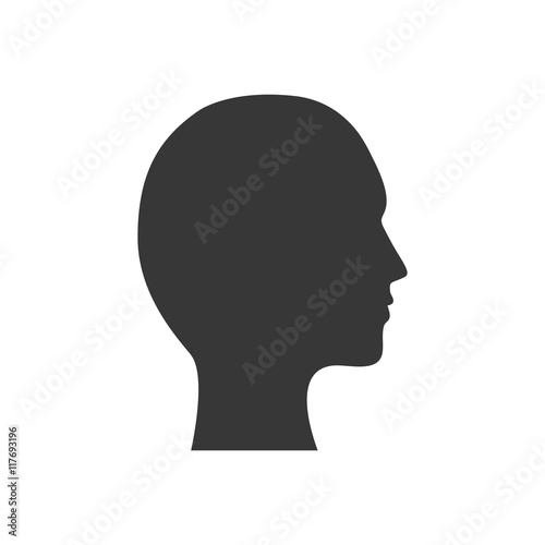 man head male avatar silhouette icon. Isolated and flat illustration. Vector graphic