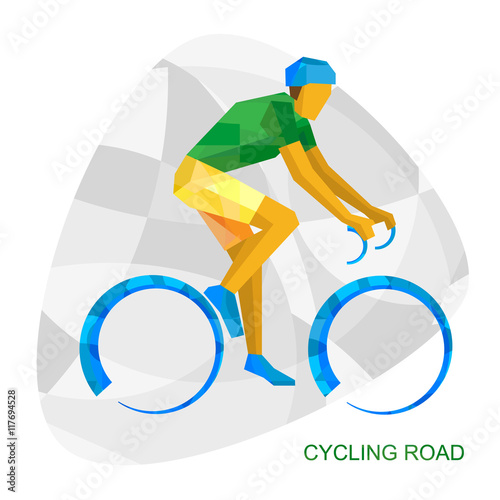 Road cycling in the colors of the Games in Brazil