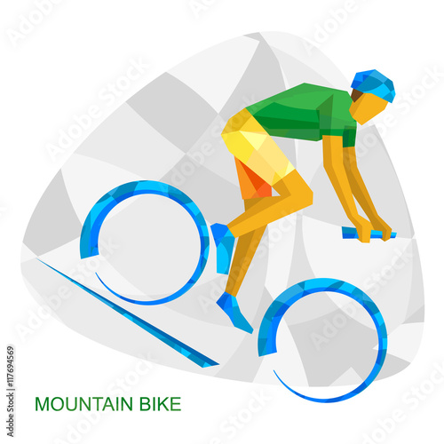 Mountain bike in the colors of the Games in Brazil
