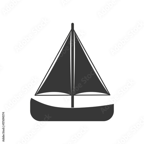 sailboat sea lifestyle nautical marine  icon. Isolated and flat illustration. Vector graphic