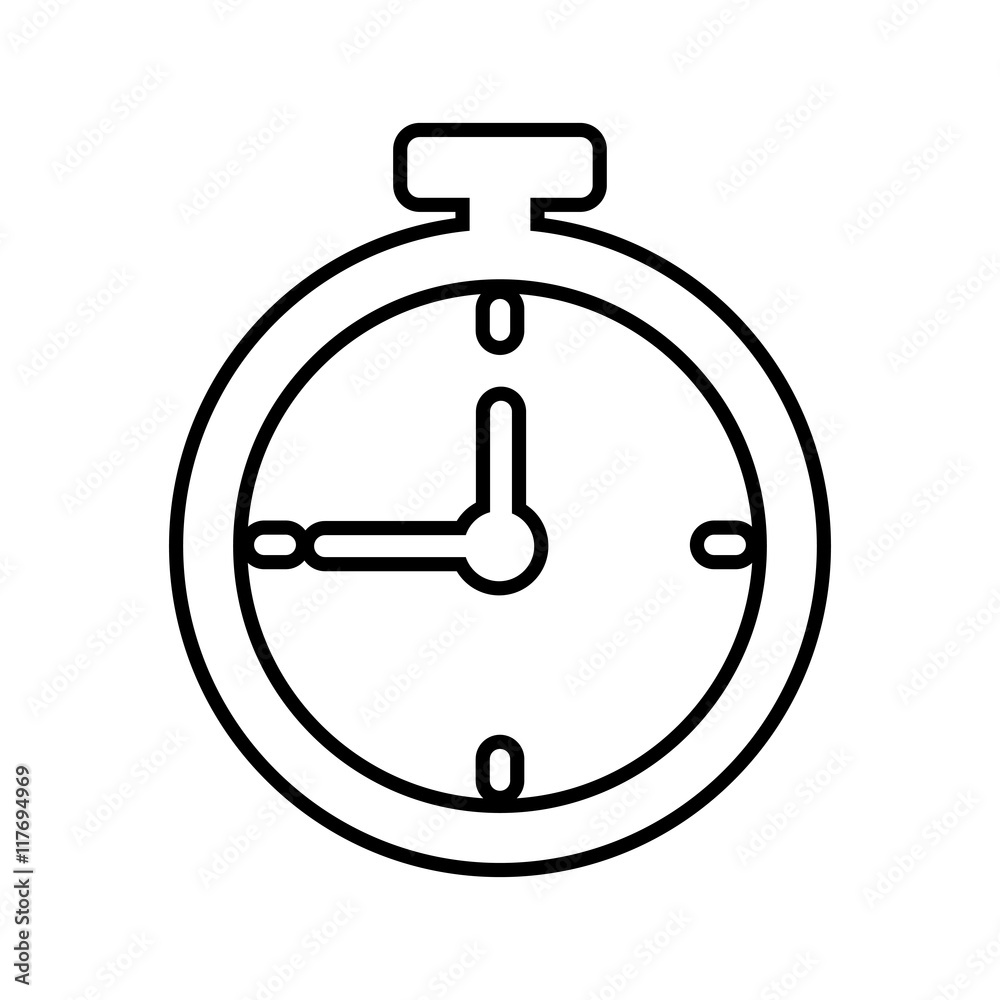chronometer time silhouette sport icon. Isolated and flat illustration. Vector graphic
