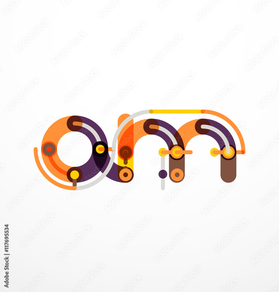 Fototapeta premium Linear letter concept