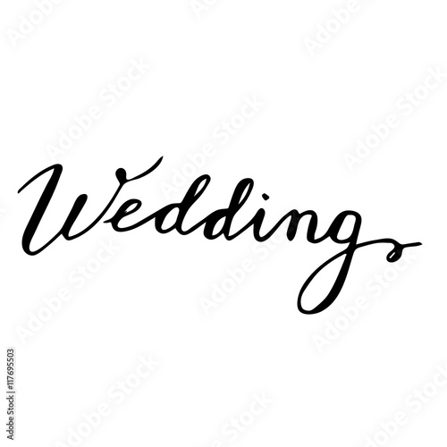 Wedding Hand drawn lettering card