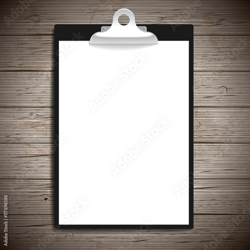 Clipboard with paper vintage background