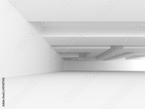 Abstract Architecture Modern White Interior Design Background