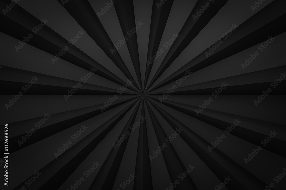 Fototapeta premium black ray background with copy space 3d render