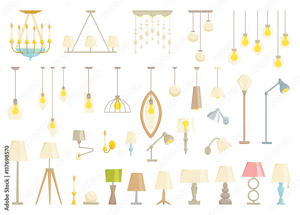 Obraz premium Lamp set. Turn off