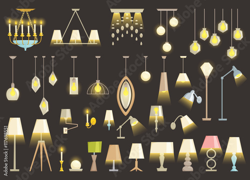 Lamp set. Turn on