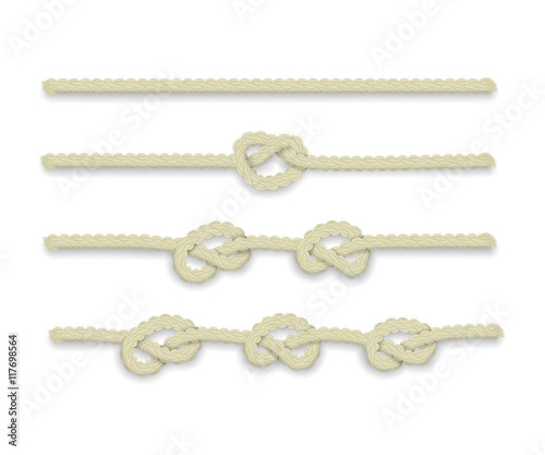 Isolated vector rope with knots