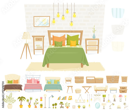 Bedroom interior set