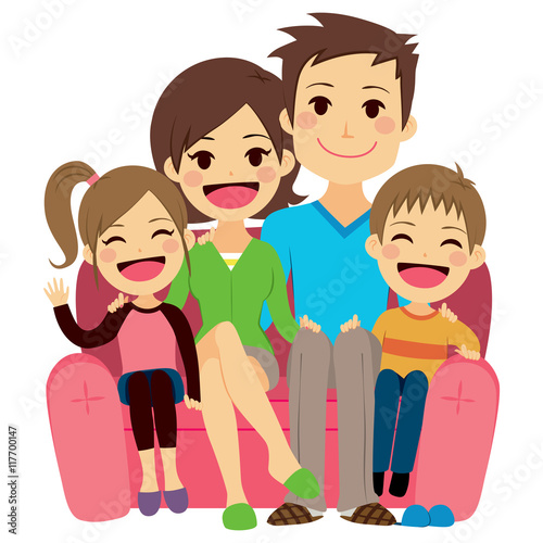 Illustration of cute happy ...