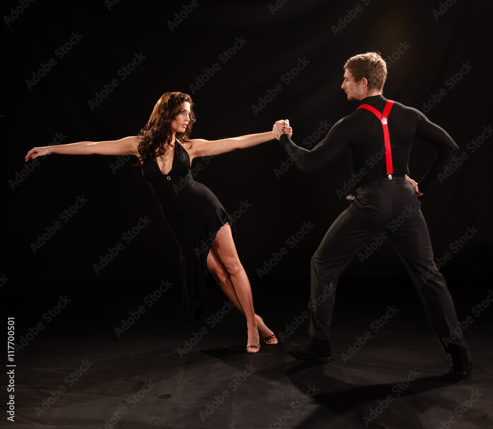 Sensual Couple dancing the Tango