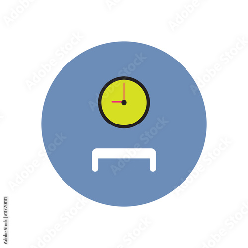 stylish icon in color circle waiting hall