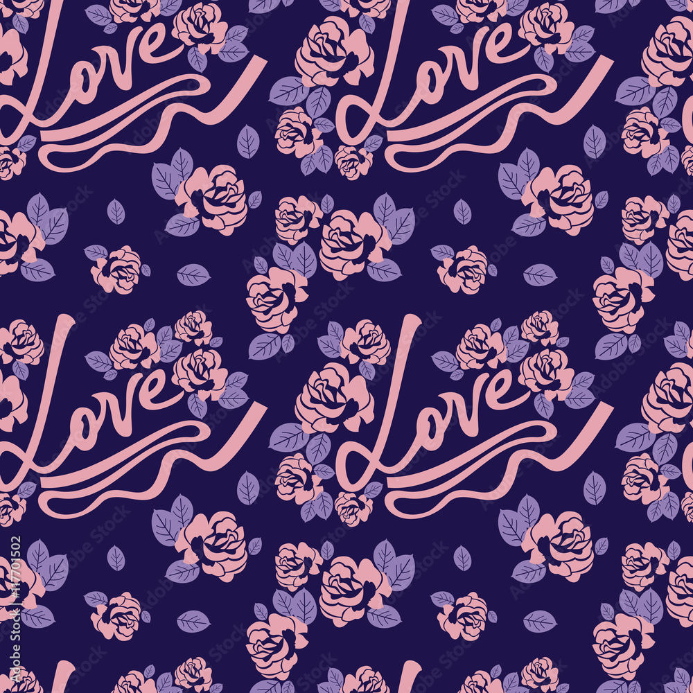 Seamless pattern with single word Seamless pattern with single word