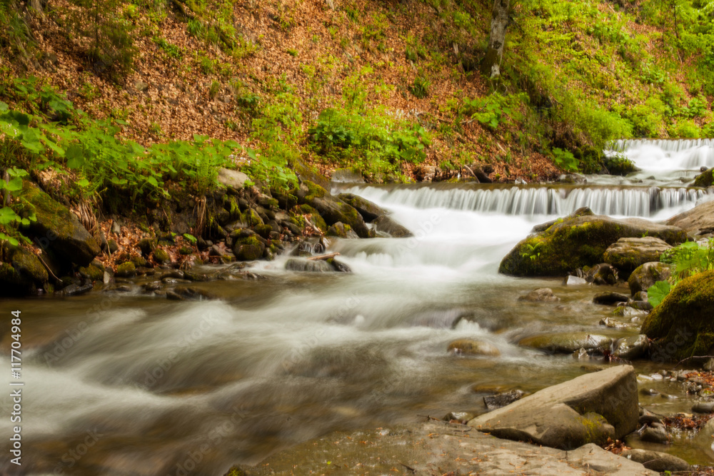 Fototapeta premium The river is flowing downstream