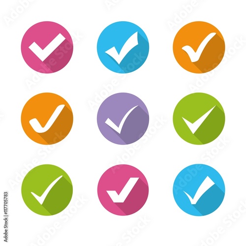 Free Download Colorful check marks - GFXLoad