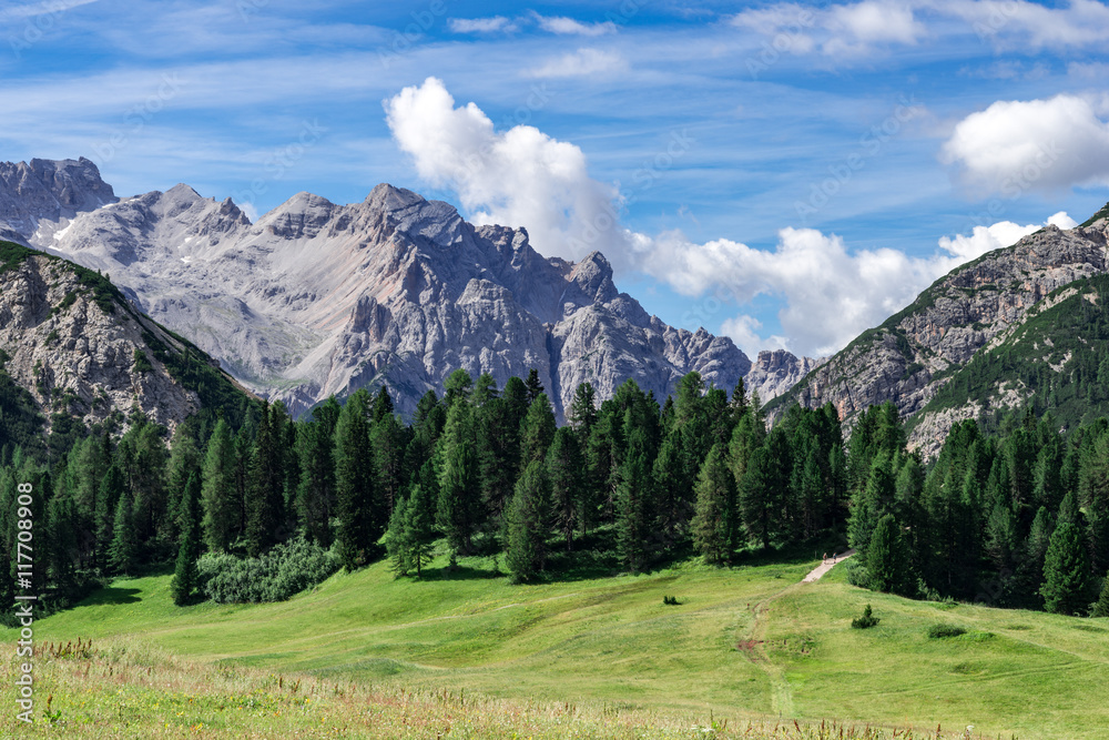  Panoramica con cime delle  Dolomiti in Alto Adige