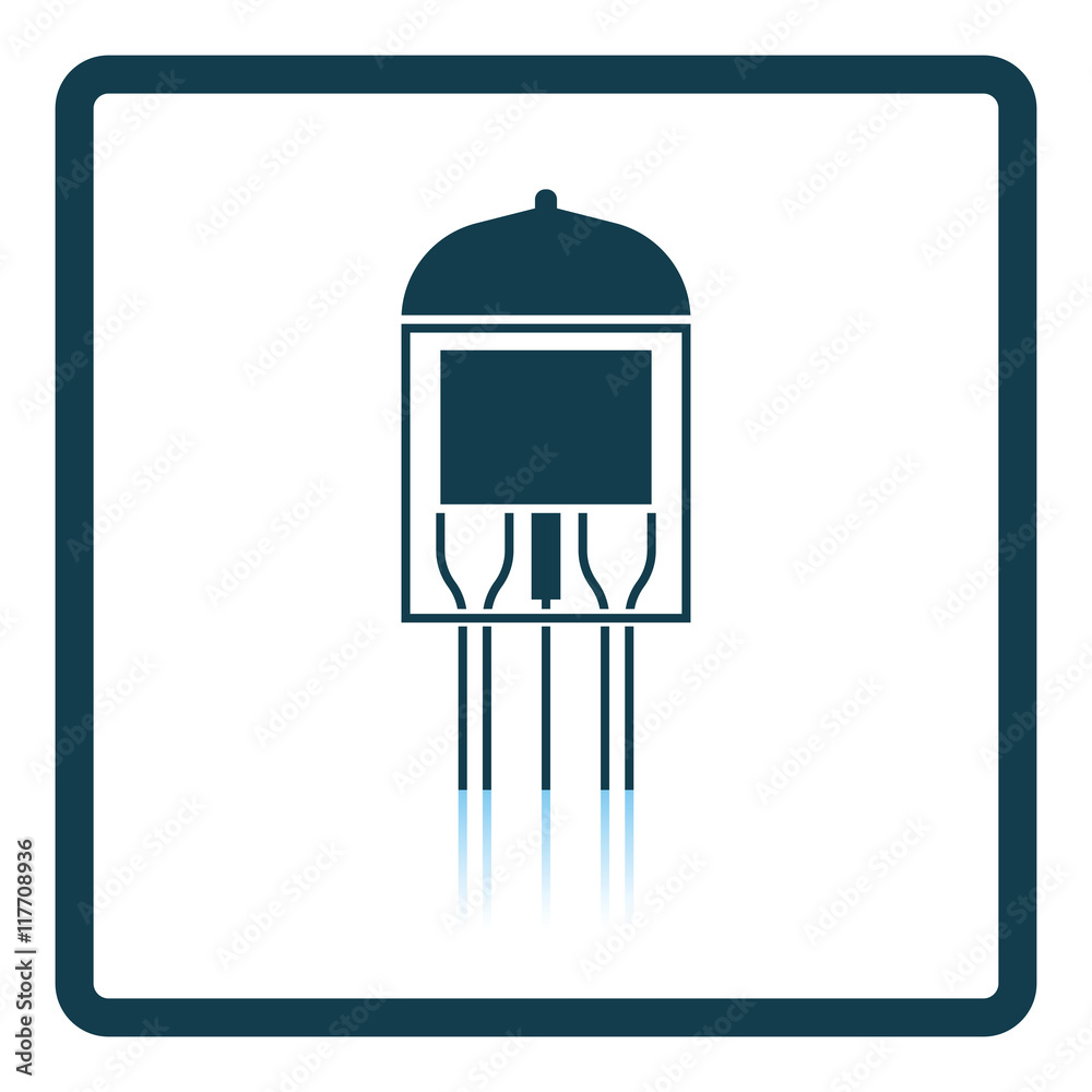 Electronic vacuum tube icon