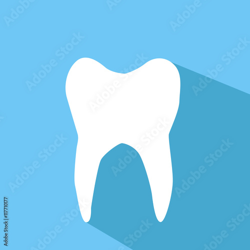 Vector illustration of white tooth