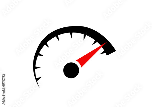speedometer. abstract symbol of speed