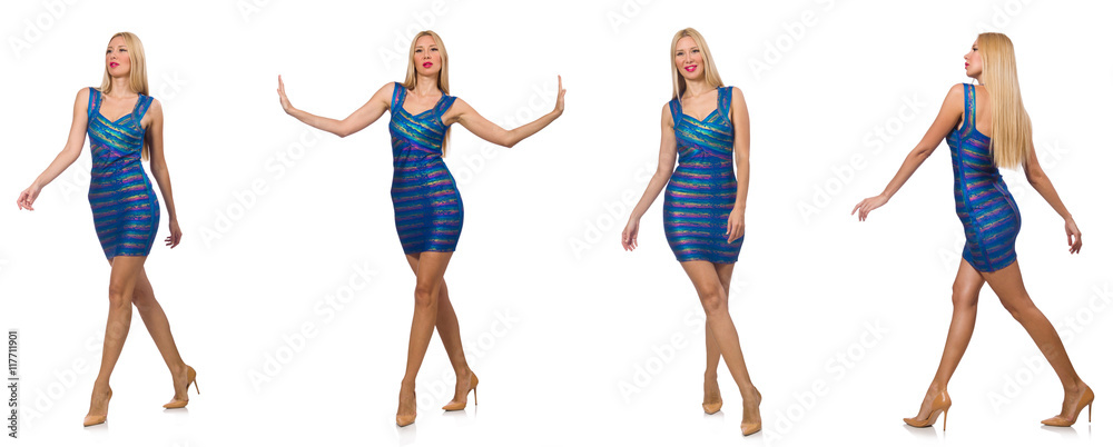 Composite photo of woman in various poses Composite photo of woman in various poses