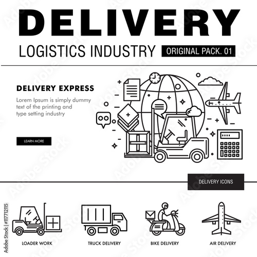 Modern delivery industry pack. Thin line icons set logistic network . Transport set collection with global industry elements. Premium quality vector symbol. Stroke pictogram for web design.