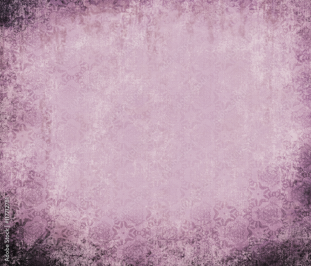 Fototapeta premium Ancient wall-paper grunge on a rough cloth, lilac