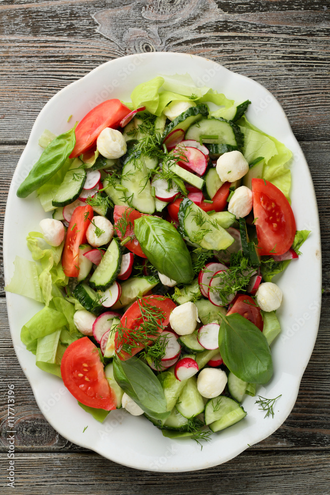 Healthy salad with summer vegetables Healthy salad with summer vegetables