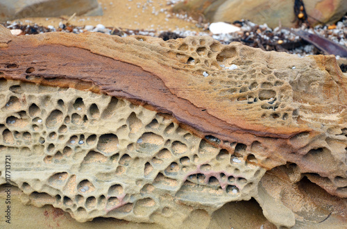 Shapes and patterns of weathered Sydney (Hawkesbury) sandstone on the New South Wales coast