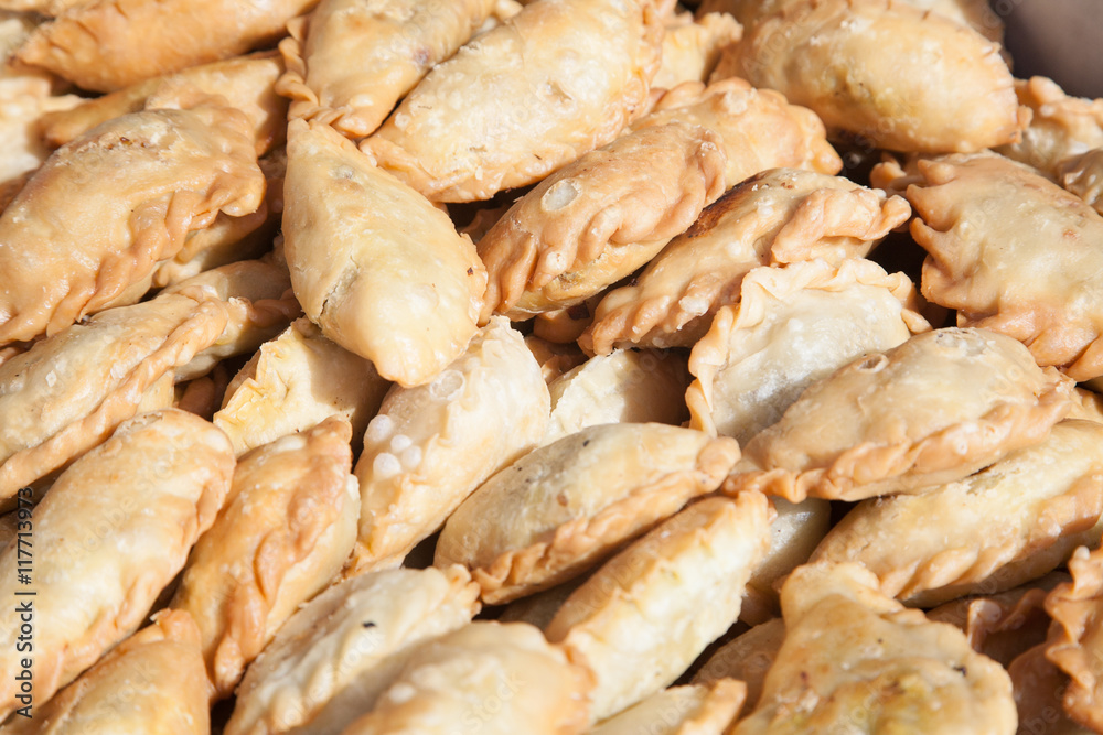 freshly fried samosa buns with selective focus freshly fried samosa buns with selective focus