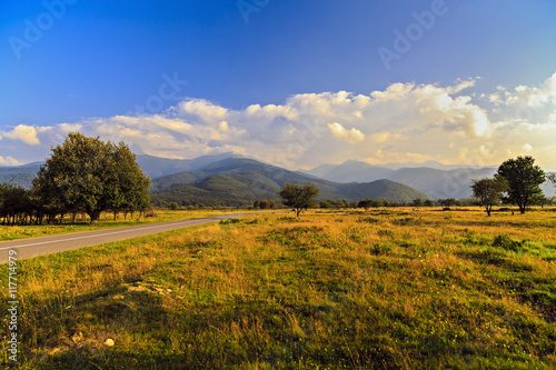 a beautiful mountain road in Fagaras mountains Romania