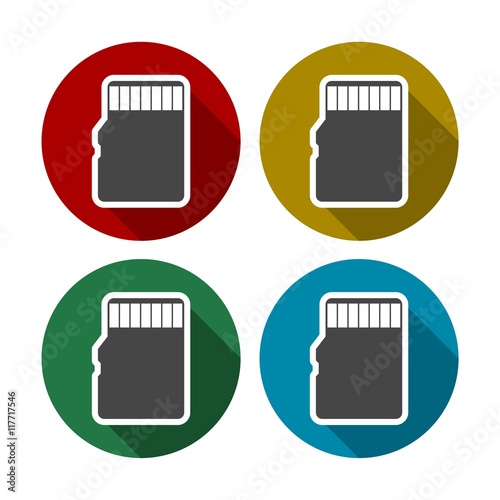 Set of color micro SD memory card 