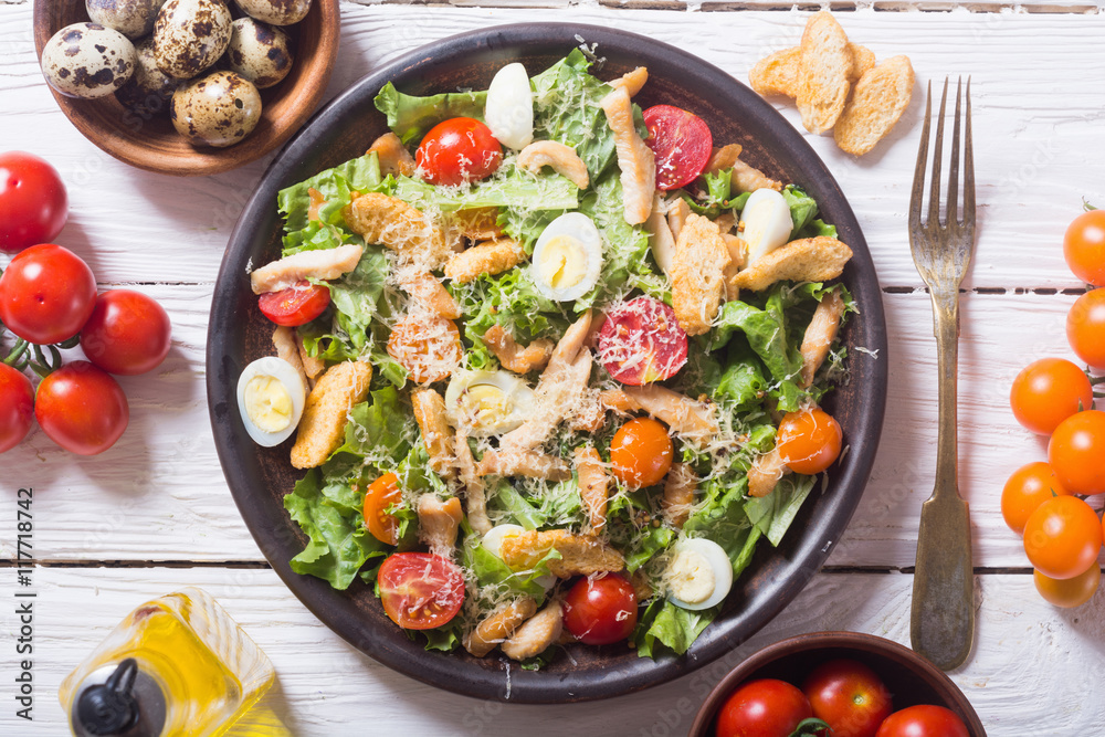 Healthy Chicken Caesar Salad Healthy Chicken Caesar Salad