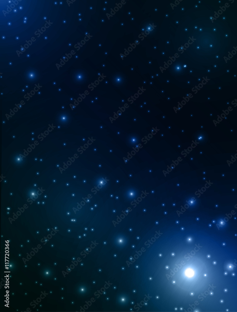 Illustration of space and stars. Vector background for your creativity Illustration of space and stars. Vector background for your creativity