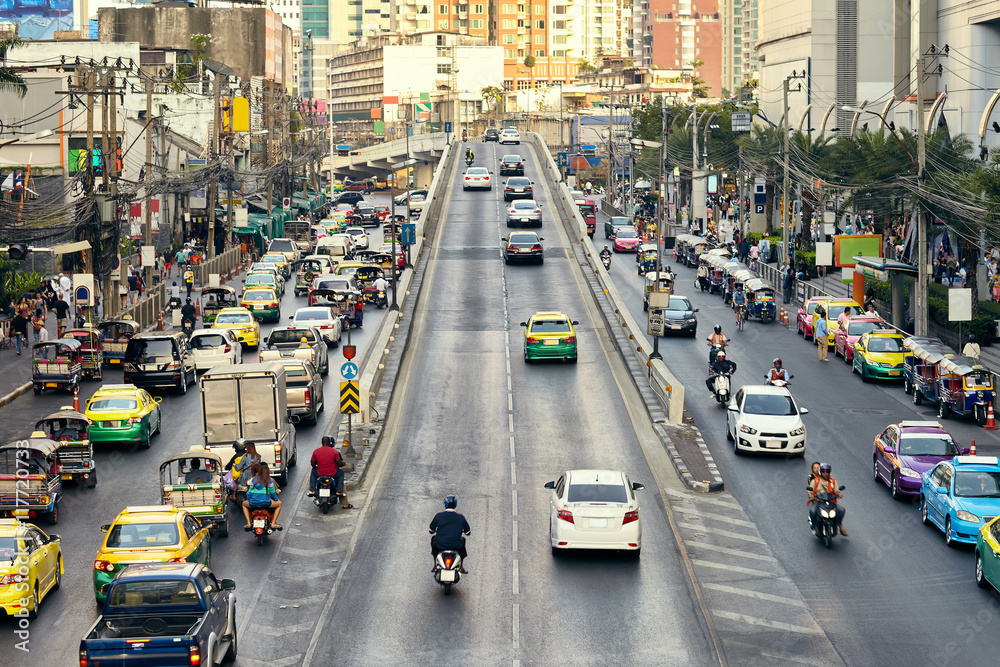 Daily traffic. BANGKOK, THAILAND  