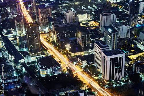  Night Bangkok cityscape