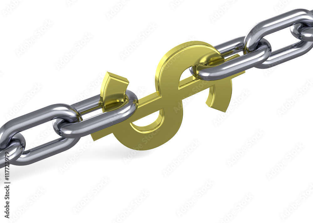 Obraz premium Dollar and Chian - 3D