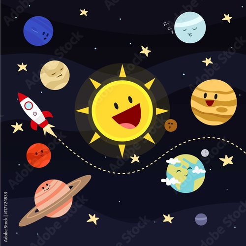 Solar system illustration