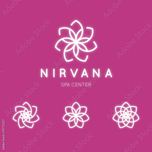 Floral logo for spa center